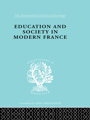 cover image of Education & Society in Modern France    Ils 219
